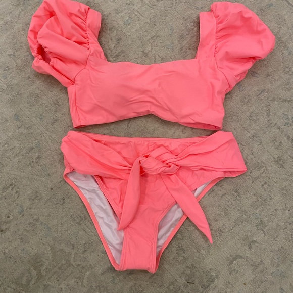 Glass Slipper Puff Sleeve Bikini